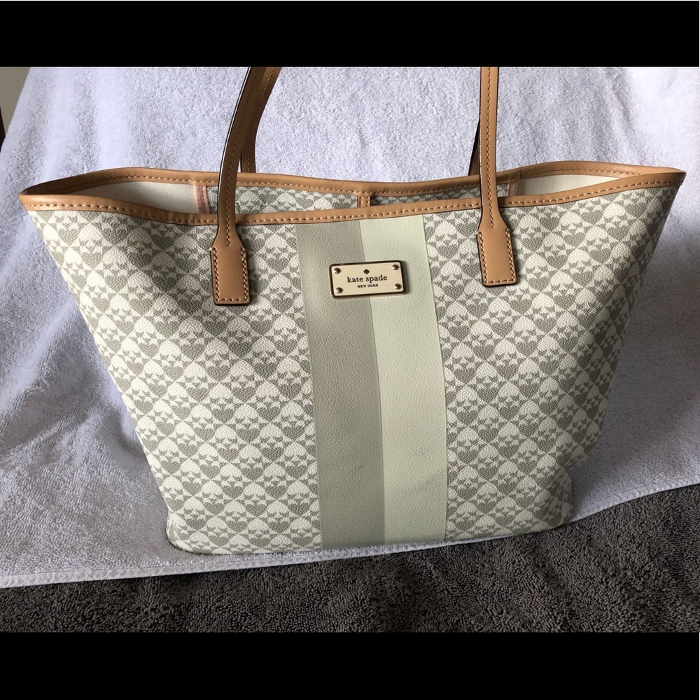 Kate Spade White and Tan Purse